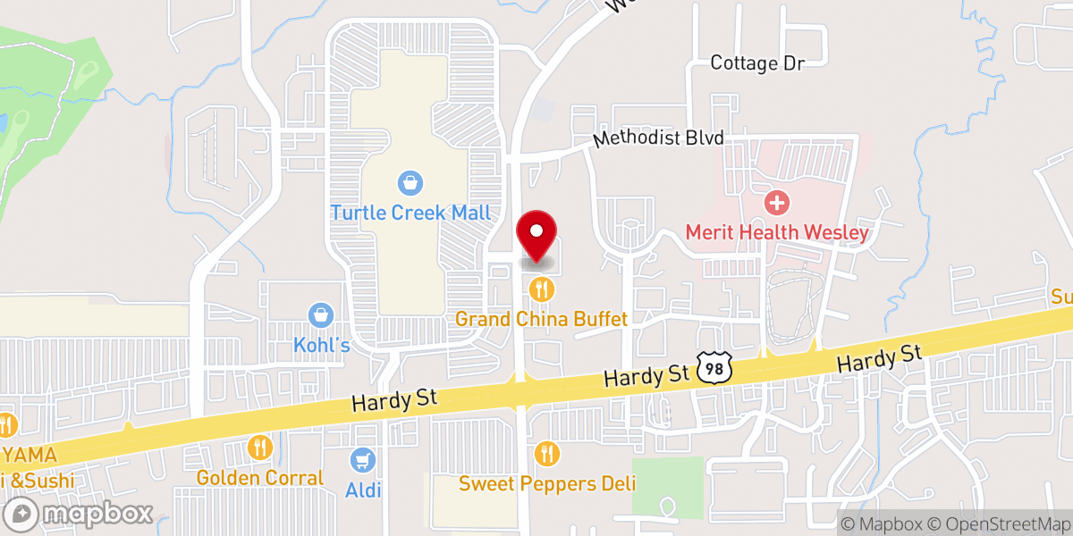 Map showing location of Immanuel Baptist Church