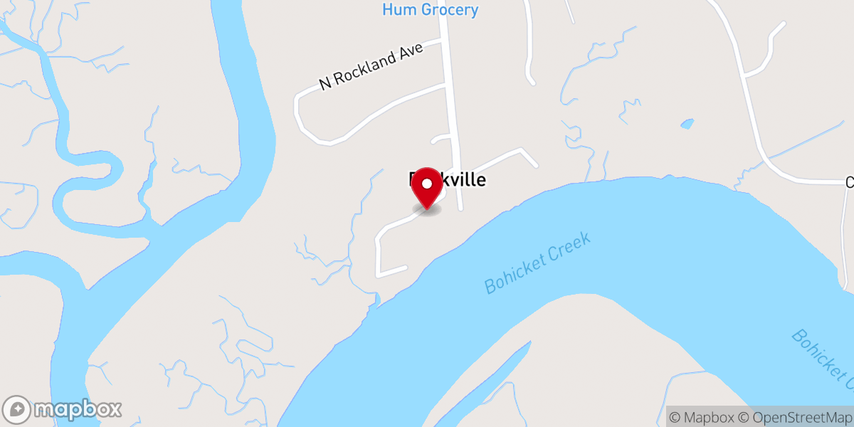 Map showing location of Rockville Presbyterian Church