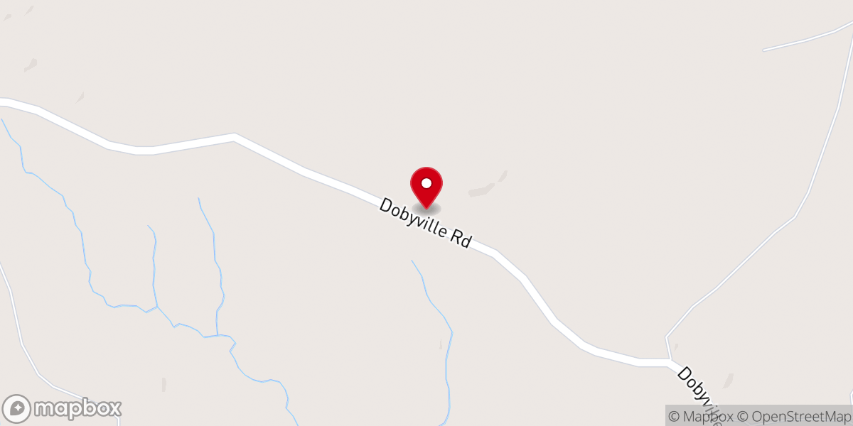 Map showing location of Piney Ridge Church