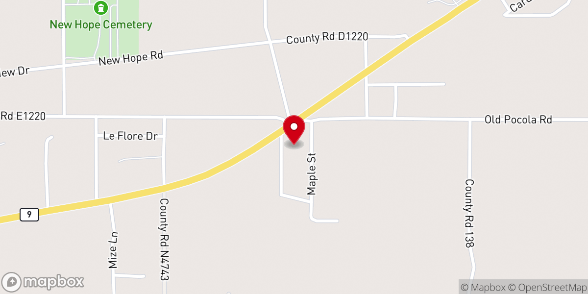 Map showing location of Unite Church