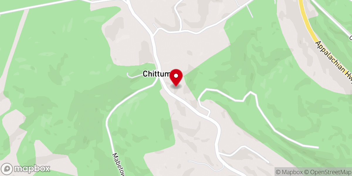 Map showing location of Chittum Chapel