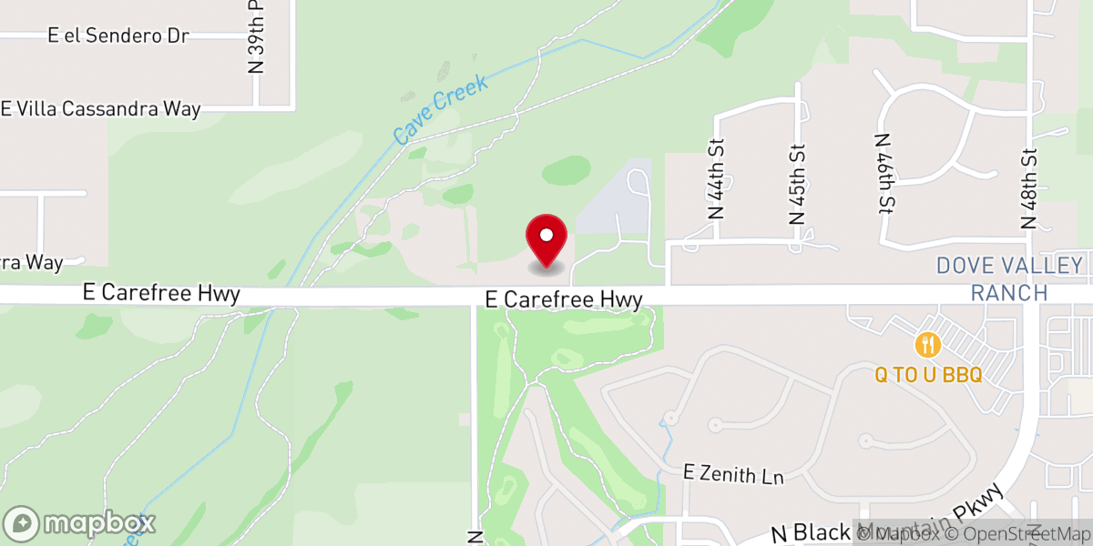 Map showing location of Foothills Food Bank & Resource Center