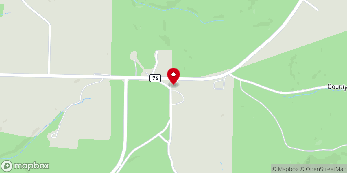 Map showing location of Blue Buck Mountain Ministries
