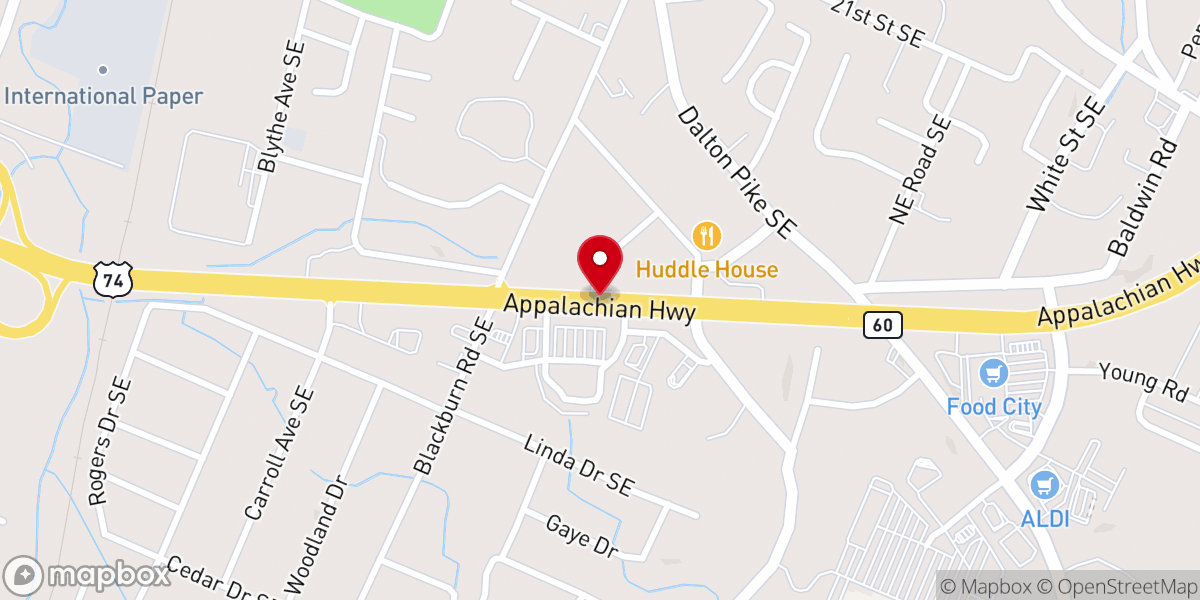 Map showing location of United in Christ Ministries