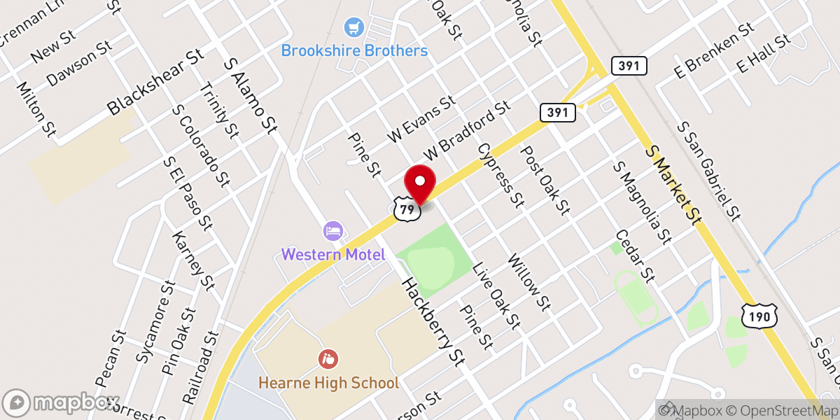 Map showing location of Victory Church of Brazos Valley
