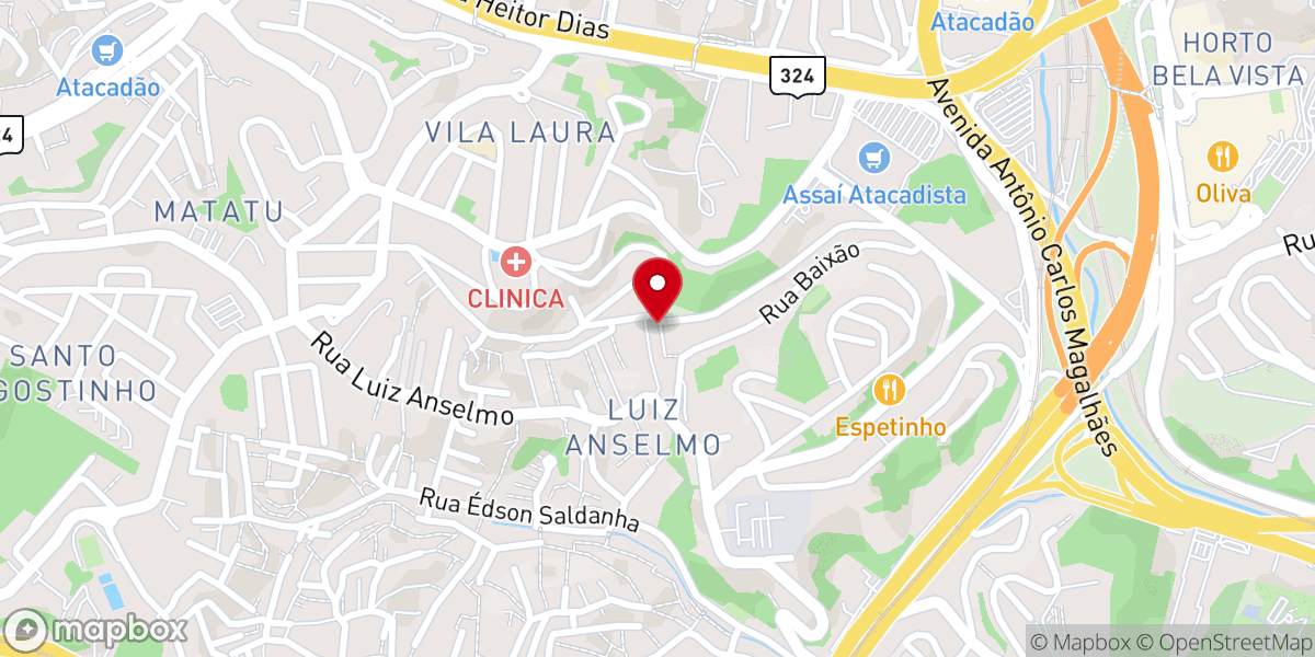 Map showing location of Igreja Pentecostal Cristo é Vida