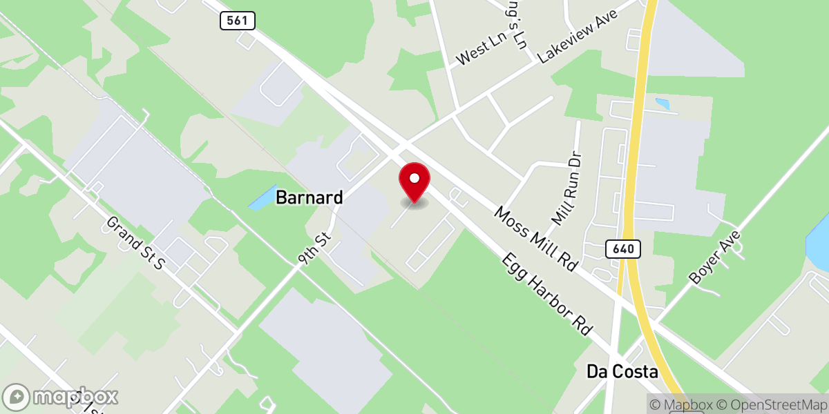 Map showing location of Calvary Chapel of Hammonton