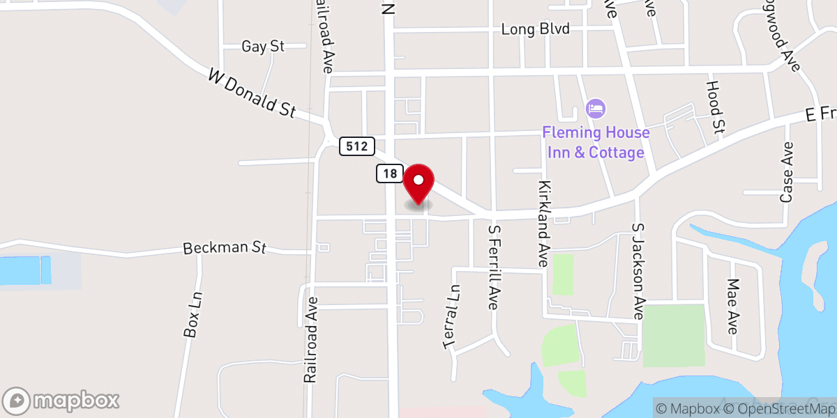 Map showing location of Weems Community Mental Health