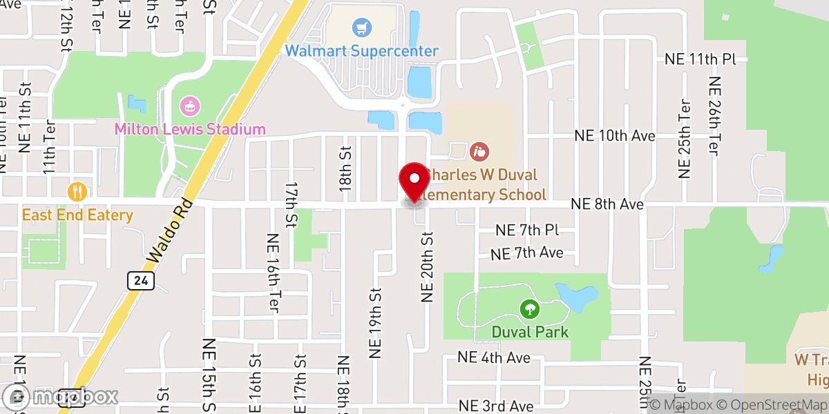 Map showing location of Bethel Seventh-Day Adventist Church