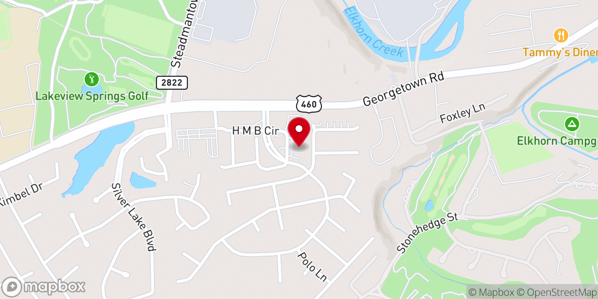 Map showing location of Baptist Health Primary Care - Frankfort East
