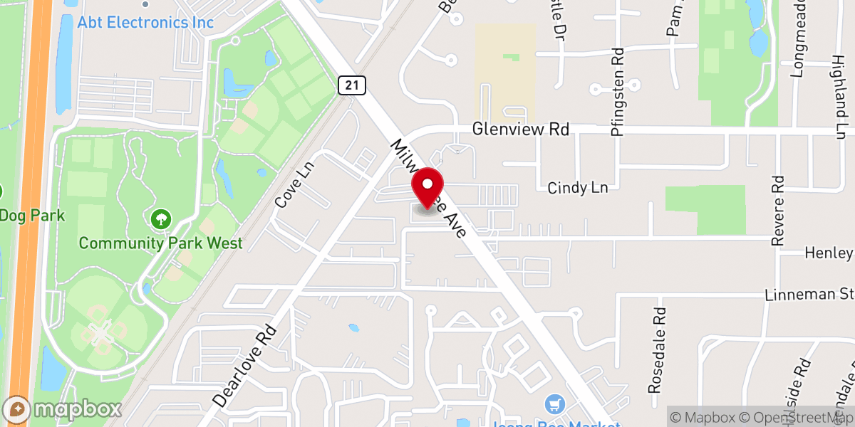 Map showing location of Cornerstone Presbyterian Church