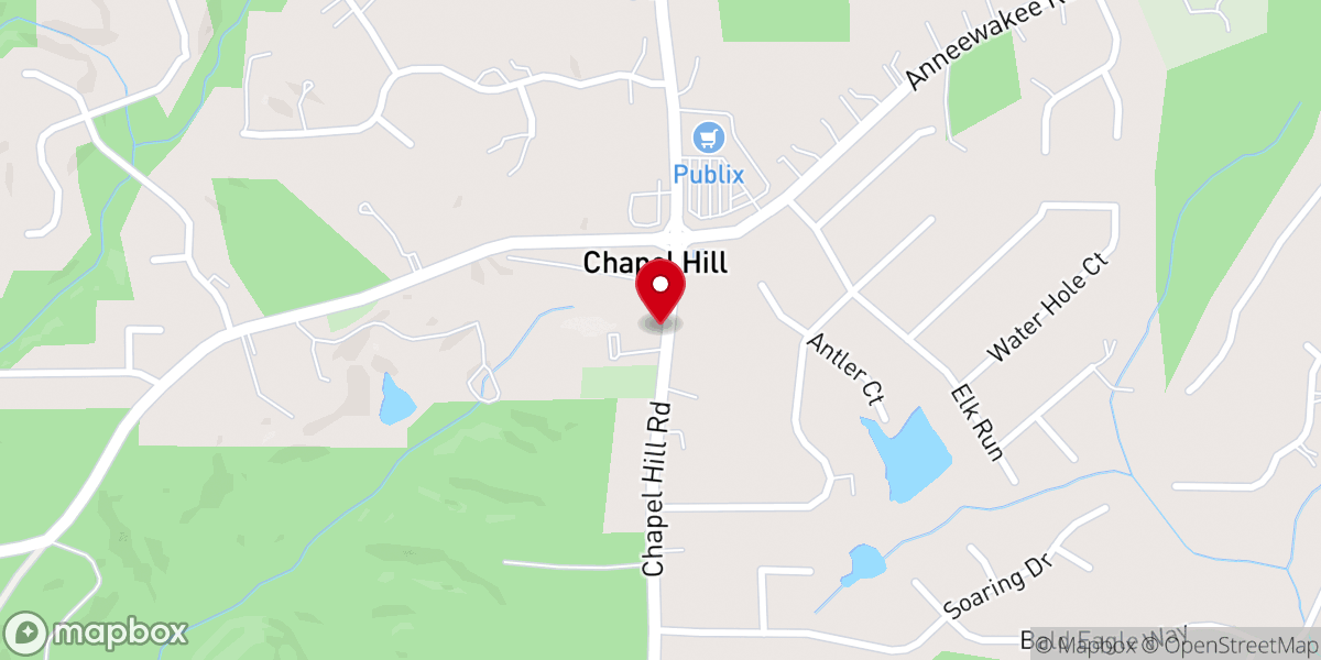 Map showing location of Chapel Hill Road Baptist Church