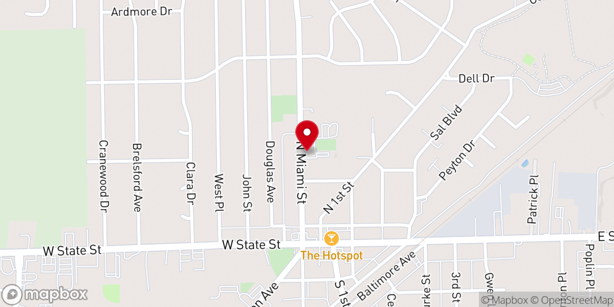 Map showing location of Trenton GracePointe Church of the Nazarene
