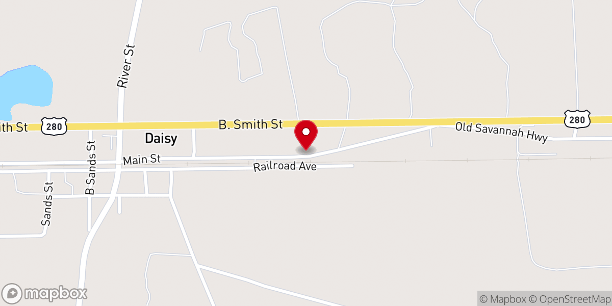 Map showing location of St. Luke Missionary Baptist Church