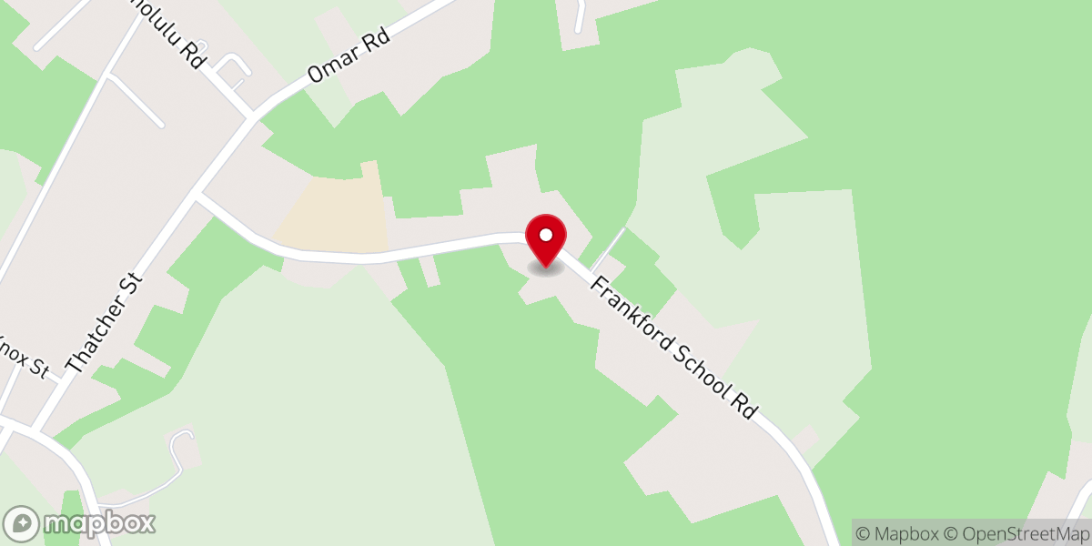 Map showing location of Frankford Church of Christ Inc