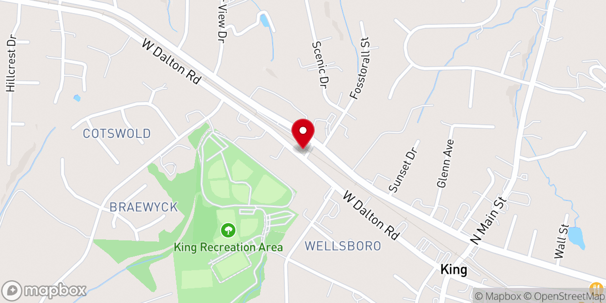 Map showing location of King Mission Baptist