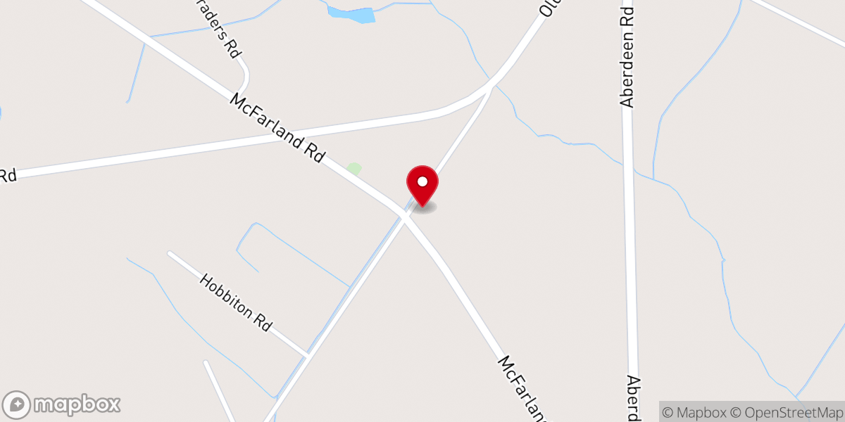 Map showing location of Old Laurel Hill Presbyterian