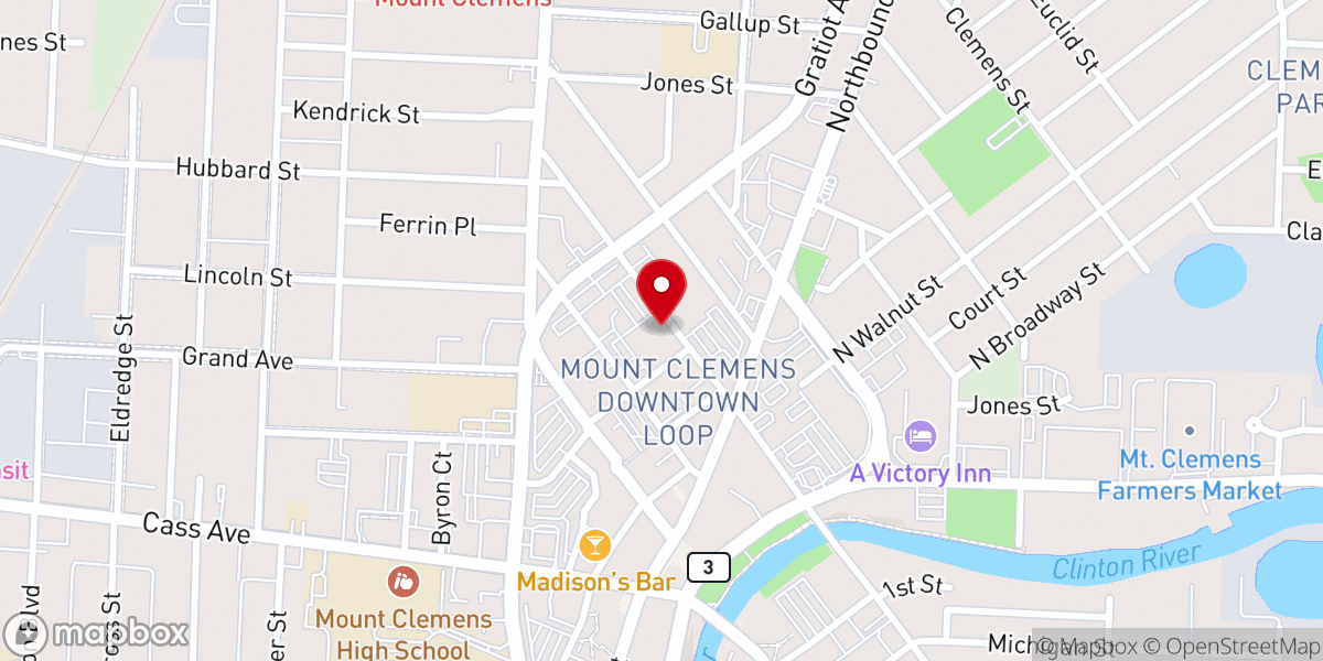Map showing location of St Peter Catholic Church