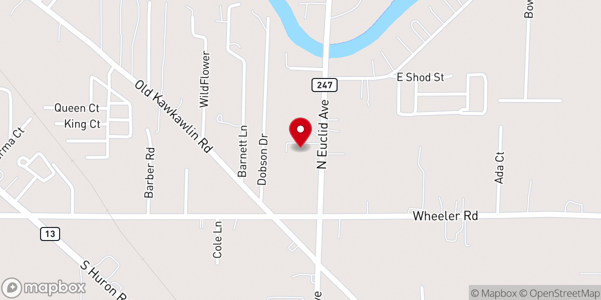 Map showing location of North Euclid Church of God