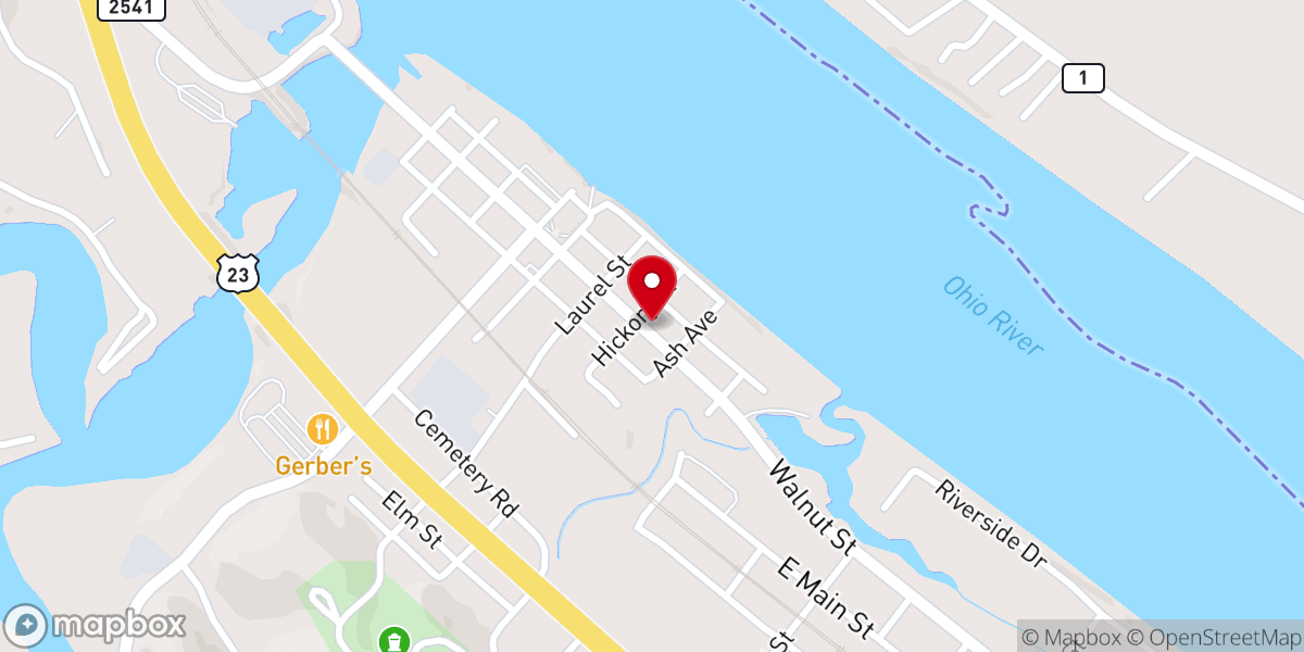 Map showing location of Greenup First United Methodist