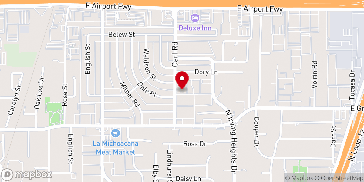 Map showing location of The Table- Irving