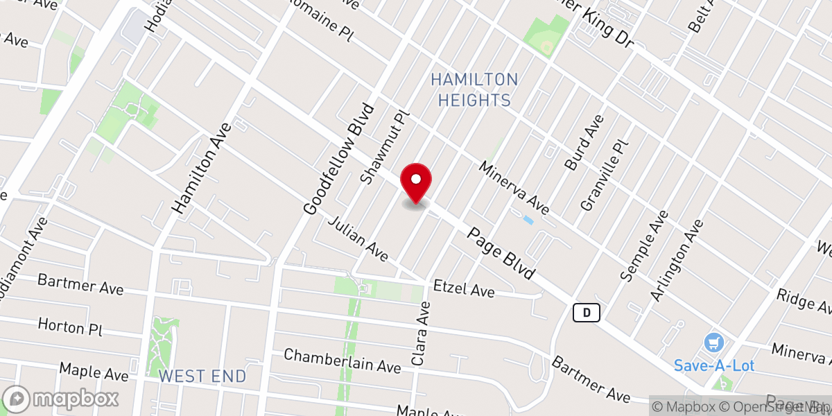 Map showing location of Christ's Southern Mission Baptist Church