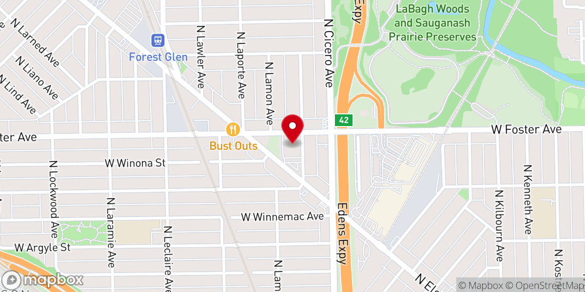 Map showing location of Trinity Slovak Lutheran Church