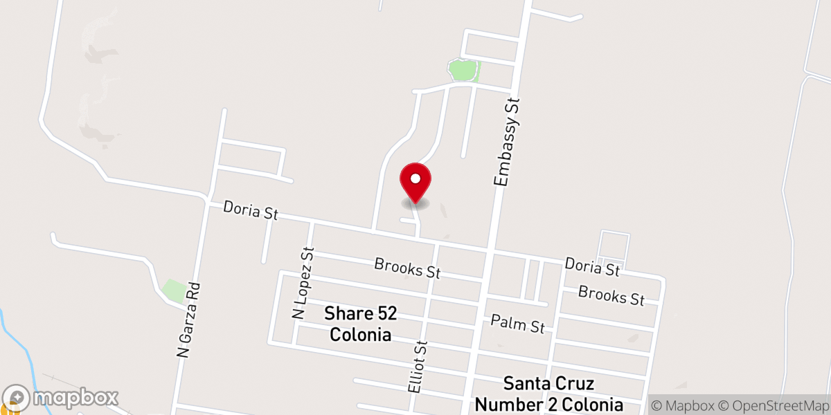 Map showing location of Calvary Chapel Outreach Rio Grande City