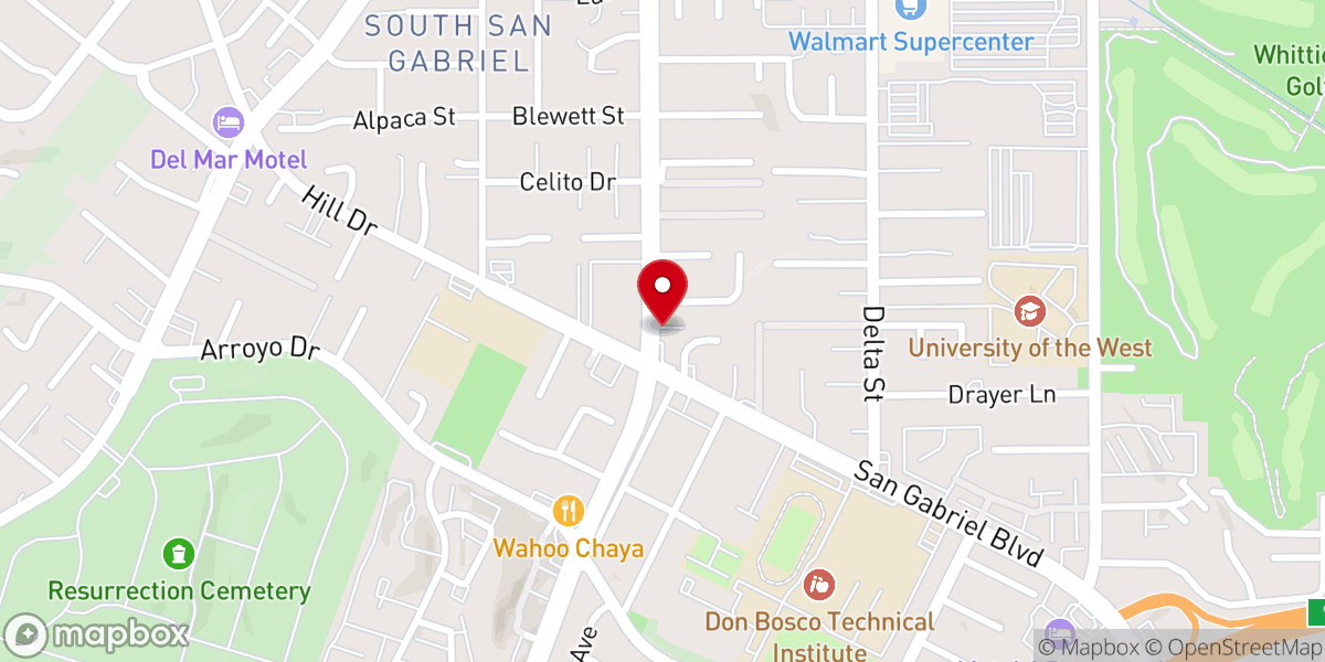 Map showing location of Grace Chapel