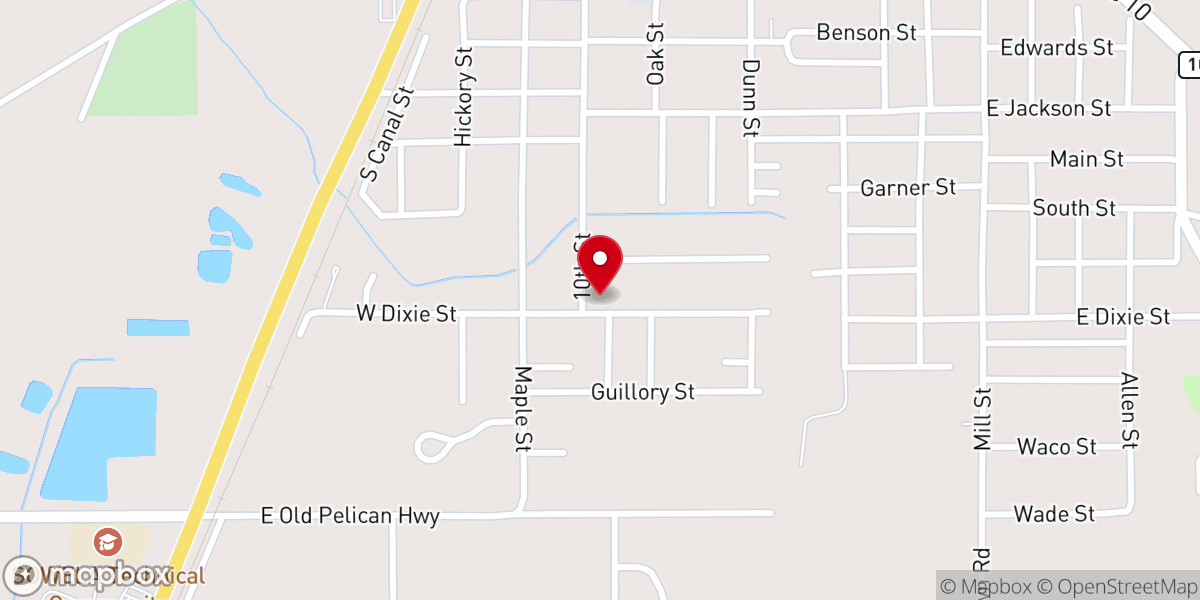 Map showing location of Emmanuel Baptist Church