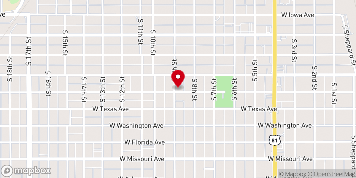 Map showing location of Living Water Church Chickasha Iglesia Agua Viva