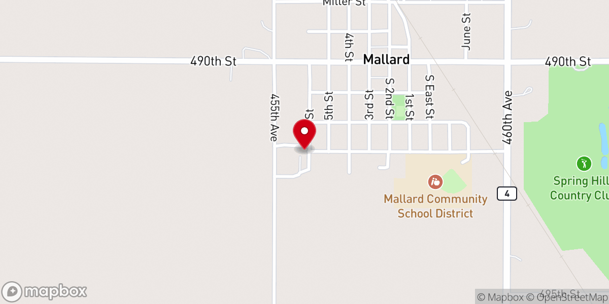 Map showing location of Saint Marys Catholic Church