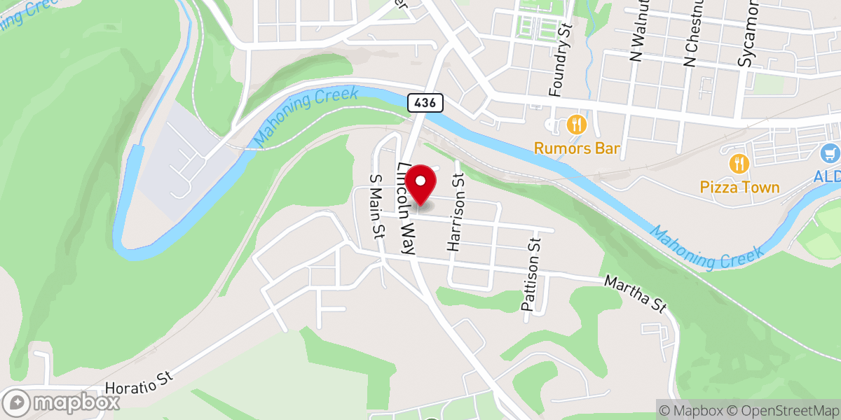 Map showing location of Steve's Greenhouse & Florist