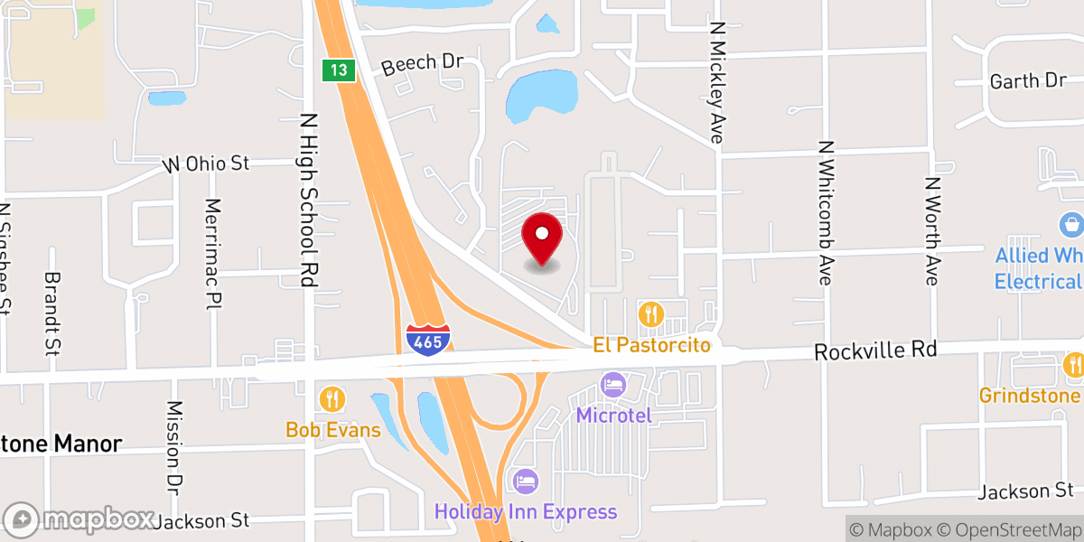 Map showing location of Lakeview Church