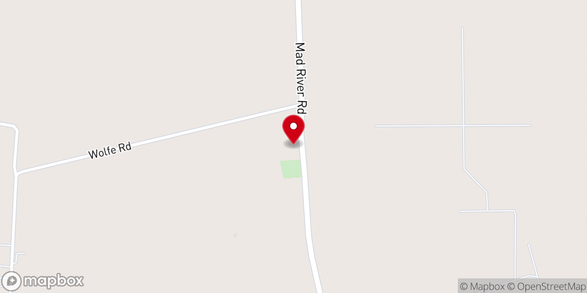 Map showing location of Mount Olive Church of Christ