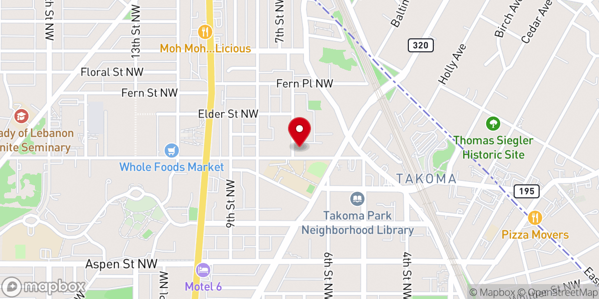 Map showing location of DC City Church