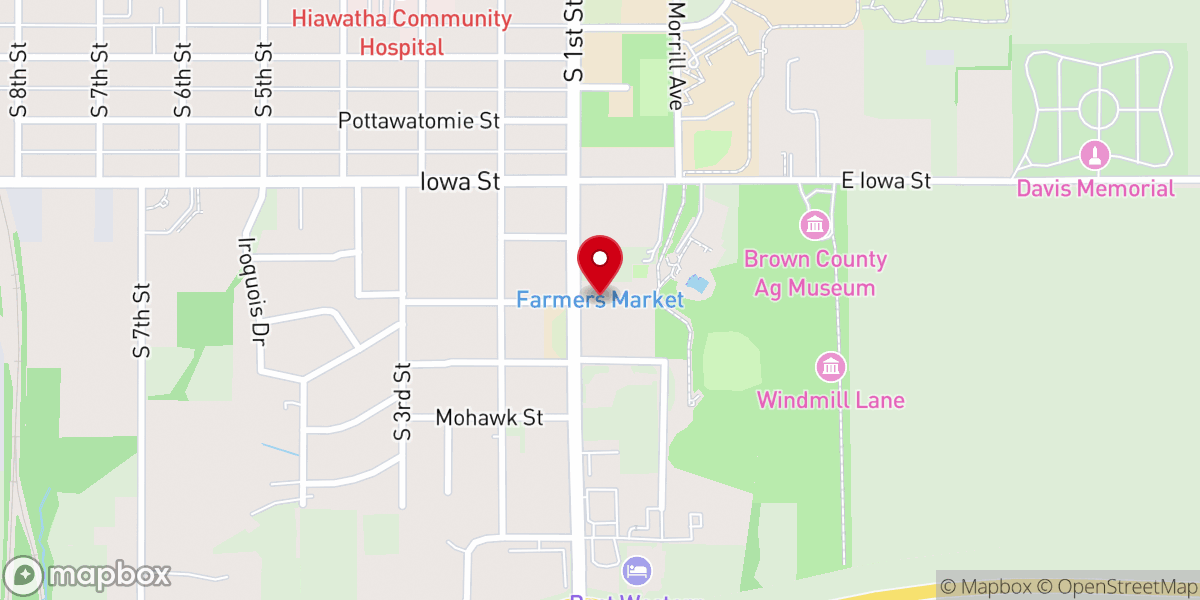 Map showing location of Zion Lutheran Church