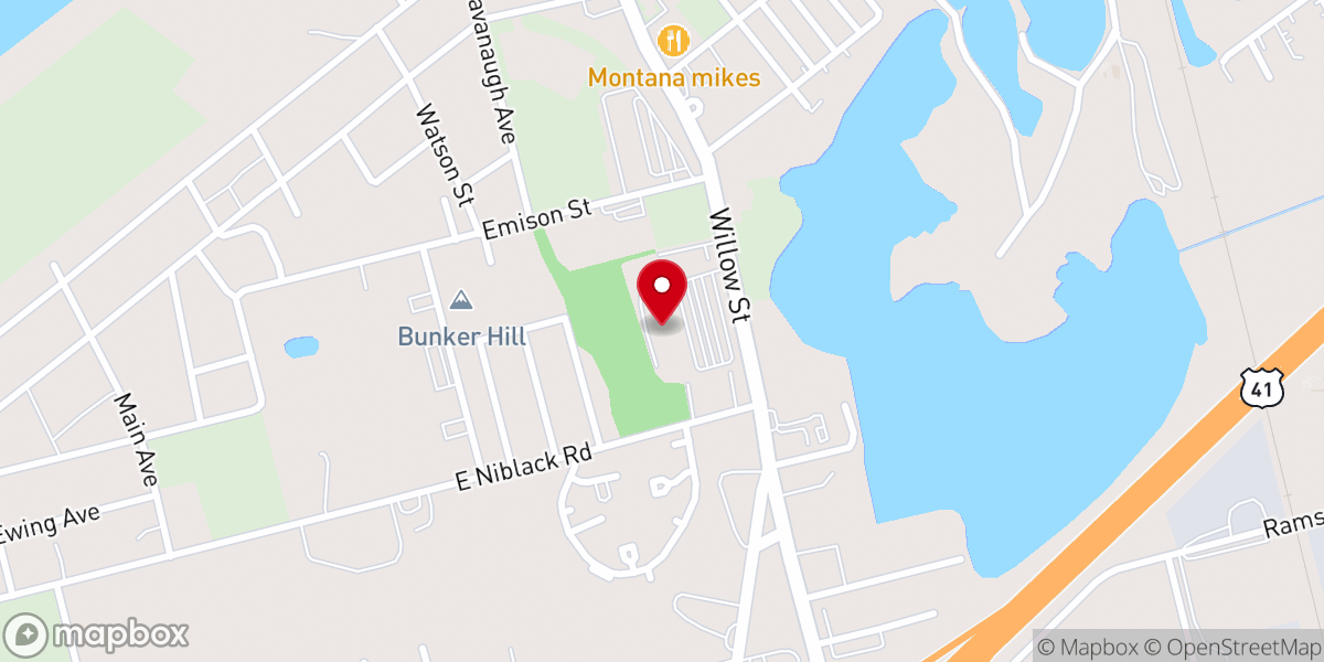 Map showing location of Bethany Christian Church Vincennes
