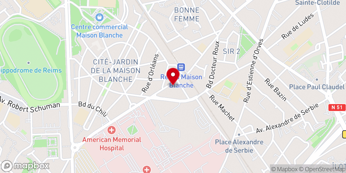 Map showing location of Église Saint-Louis