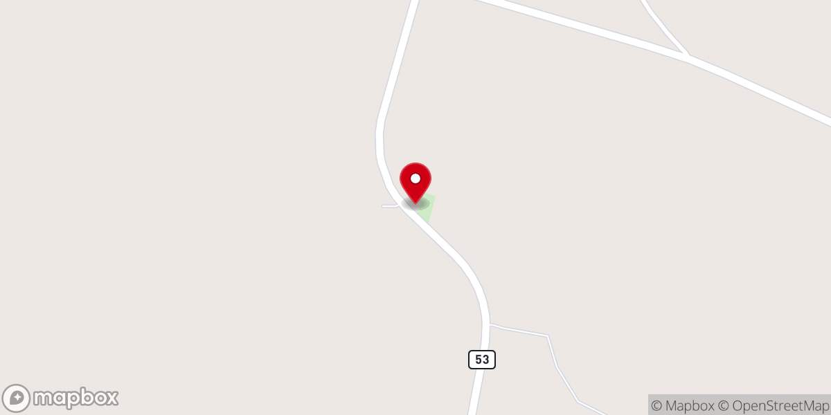 Map showing location of Mount Hillard Baptist Church