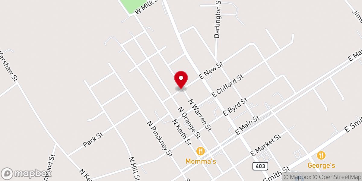 Map showing location of Mount Calvary Apostolic Church