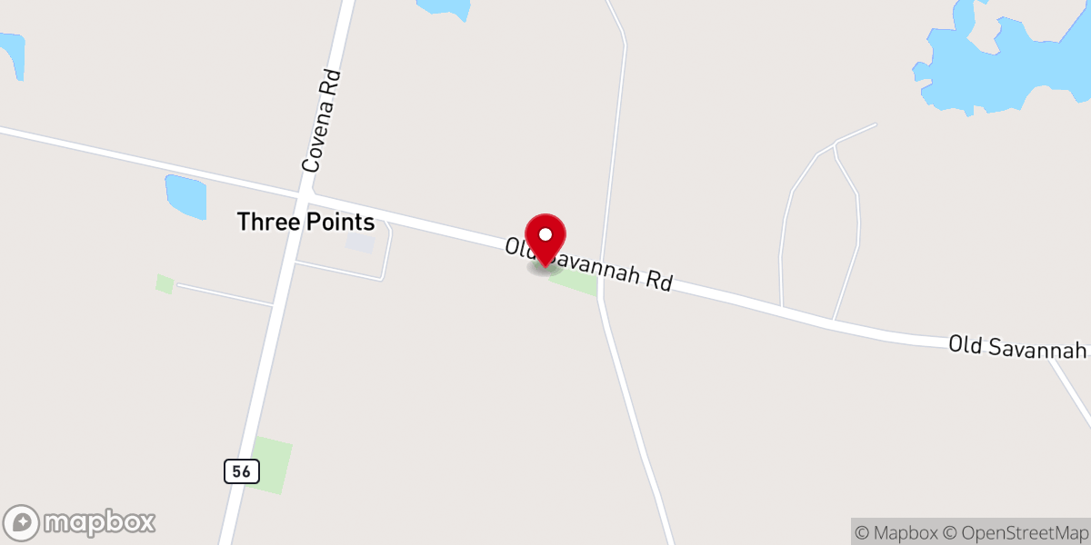 Map showing location of Hines Baptist Church