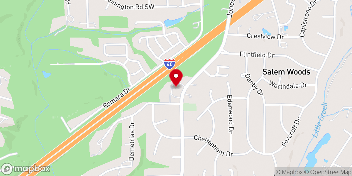 Map showing location of Pine Grove United Methodist