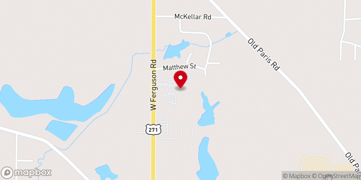 Map showing location of Trinity Baptist Church