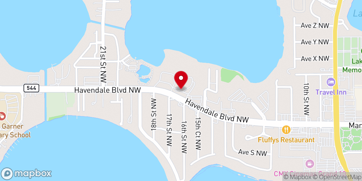 Map showing location of Champions Church