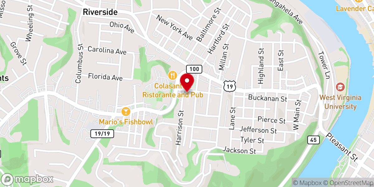 Map showing location of Vessels of fire church