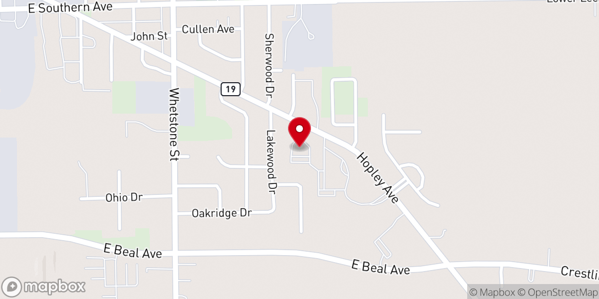 Map showing location of Woodlawn Global Methodist Church