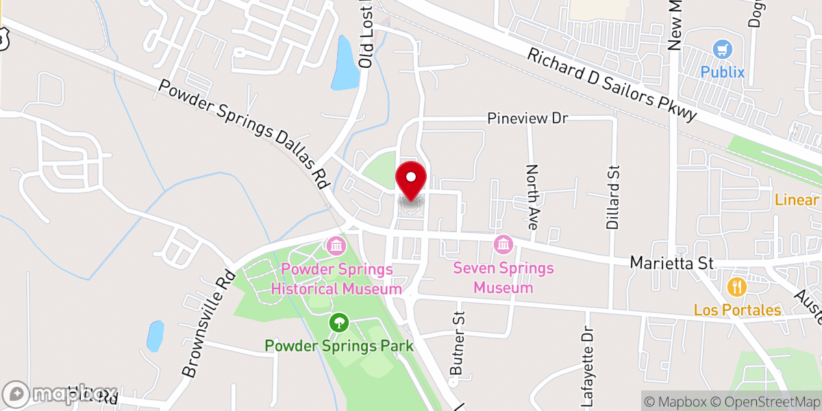 Map showing location of Thurman Springs Park
