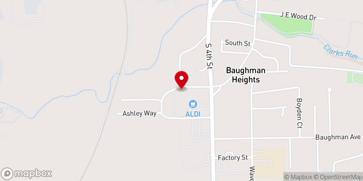 Map showing location of Danville Holiness Church