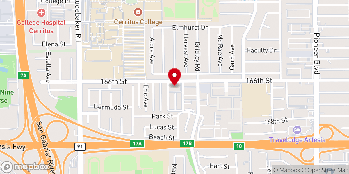 Map showing location of First Evangelical Community Church Of Cerritos